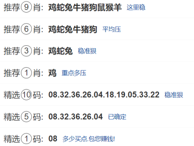 第119期:香港六合彩【九肖到一码】已更新